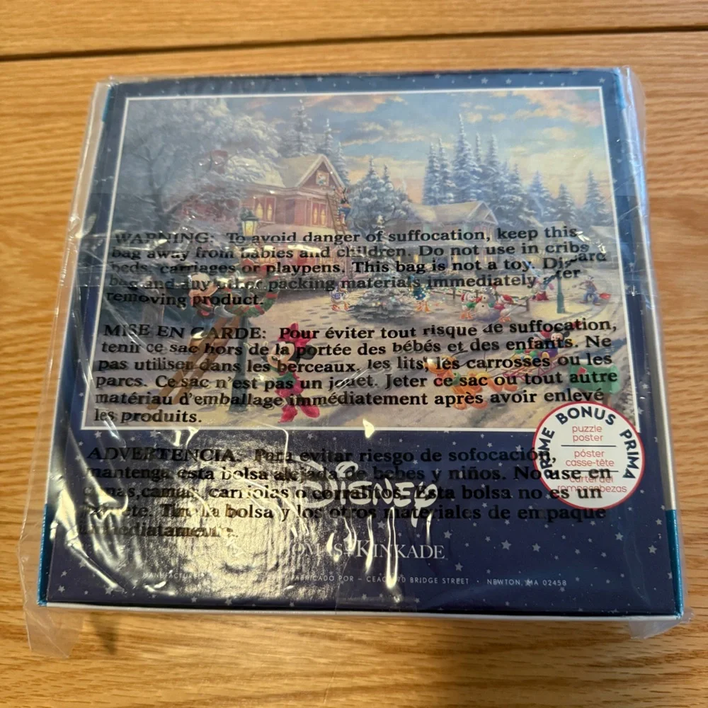 Disney Thomas Kinkade Mickey’s Victorian Christmas 1000 Piece Puzzle NEW Sealed